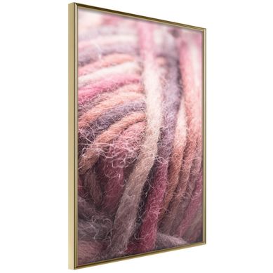 Affiche Murale Encadrée "skein Of Wool" 30 X 42 Cm Doré