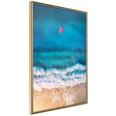 Affiche Murale Encadrée "drifting Away" 21 X 30 Cm Doré