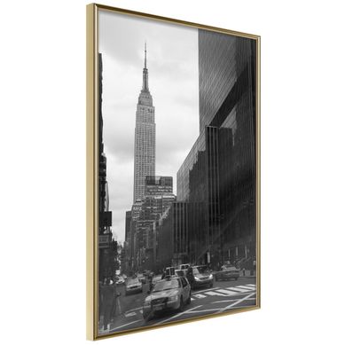 Affiche Murale Encadrée "empire State Building" 40 X 60 Cm Doré