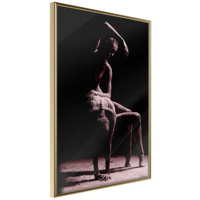 Affiche Murale Encadrée "contemporary Dance" 21 X 30 Cm Doré