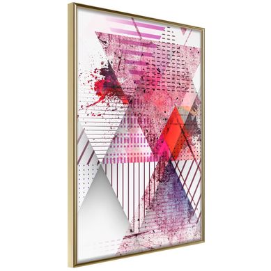 Affiche Murale Encadrée "patchwork I" 21 X 30 Cm Doré