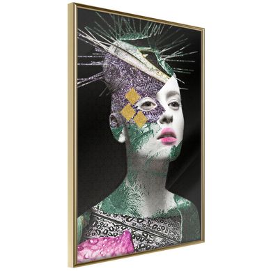Affiche Murale Encadrée "modern Beauty" 40 X 60 Cm Doré