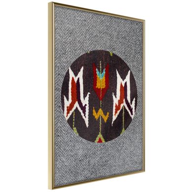 Affiche Murale Encadrée "ethnic Fabric" 30 X 42 Cm Doré