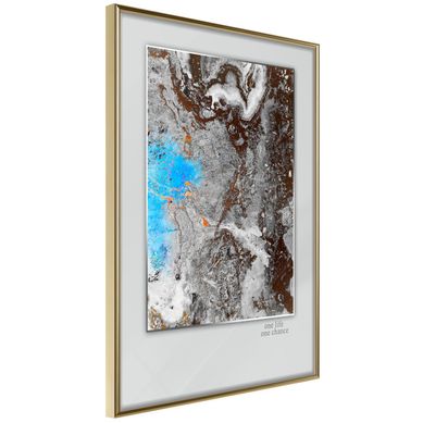 Affiche Murale Encadrée "one Life" 30 X 42 Cm Doré