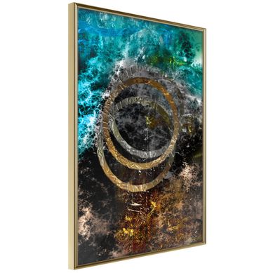 Affiche Murale Encadrée "dark Matter Ii" 30 X 42 Cm Doré