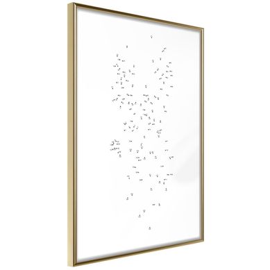 Affiche Murale Encadrée "connect The Dots" 21 X 30 Cm Doré