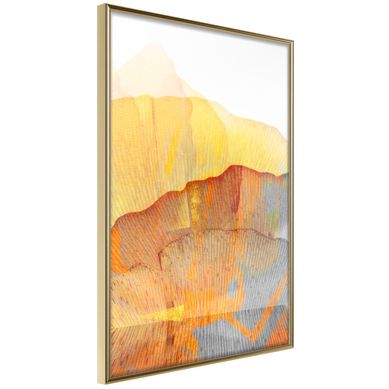 Affiche Murale Encadrée "martian Landscape" 30 X 42 Cm Doré