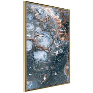 Affiche Murale Encadrée "surface Of The Unknown Planet I" 30 X 42 Cm Doré