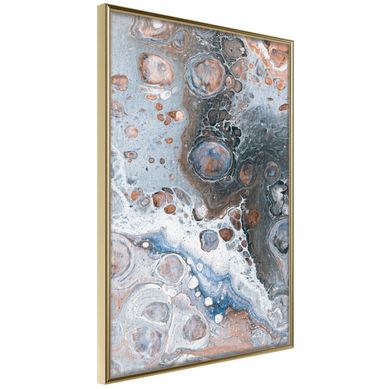 Affiche Murale Encadrée "surface Of The Unknown Planet Ii" 40 X 60 Cm Doré