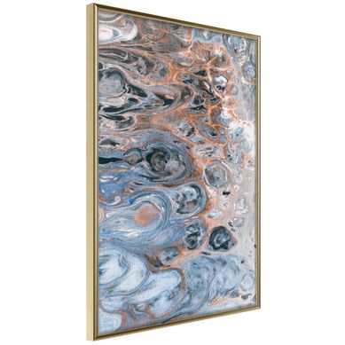 Affiche Murale Encadrée "surface Of The Unknown Planet Iii" 40 X 60 Cm Doré
