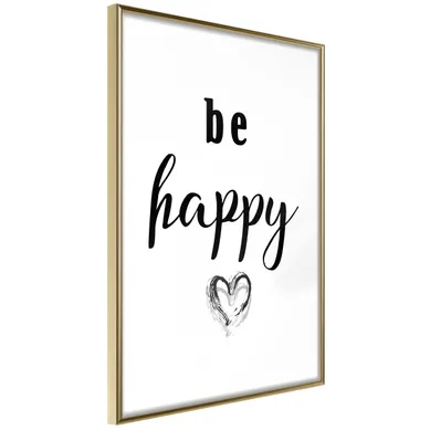 Affiche Murale Encadrée "don't Worry" 30 X 42 Cm Doré