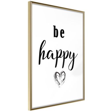 Affiche Murale Encadrée "don't Worry" 21 X 30 Cm Doré