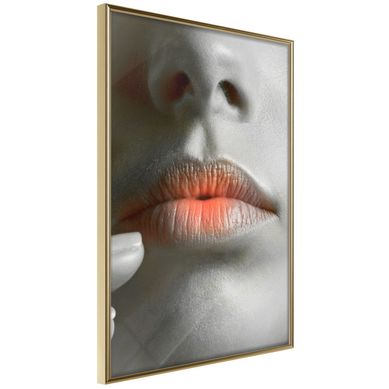 Affiche Murale Encadrée "ombre Lips" 21 X 30 Cm Doré