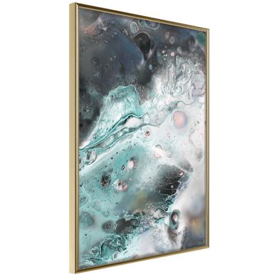 Affiche Murale Encadrée "border Of Land And Water" 40 X 60 Cm Doré