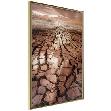 Affiche Murale Encadrée "prayer For Rain" 21 X 30 Cm Doré