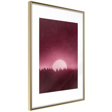 Affiche Murale Encadrée "moonrise" 30 X 42 Cm Doré