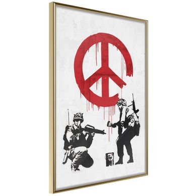Affiche Murale Encadrée "banksy Cnd Soldiers Ii" 21 X 30 Cm Doré Affiche Murale Encadrée "banksy Cnd Soldiers Ii" 21 X 30 Cm Doré