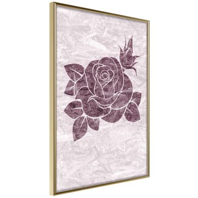 Affiche Murale Encadrée "monochromatic Rose" 40 X 60 Cm Doré