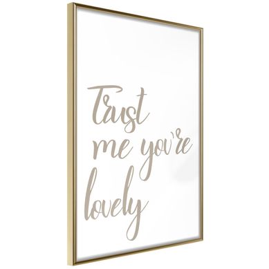 Affiche Murale Encadrée "compliment" 21 X 30 Cm Doré