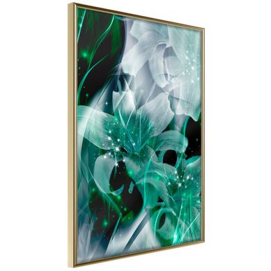 Affiche Murale Encadrée "poisonous Flowers" 21 X 30 Cm Doré