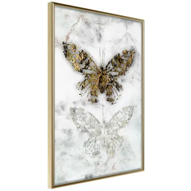 Affiche Murale Encadrée "butterfly Fossils" 40 X 60 Cm Doré