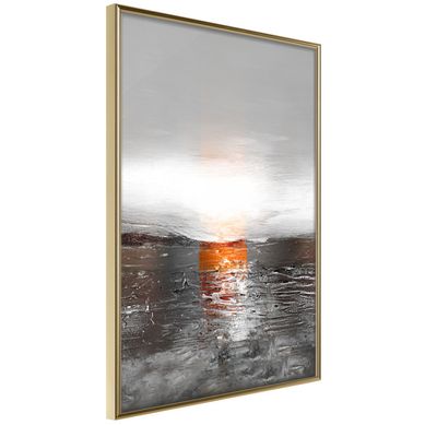 Affiche Murale Encadrée "paint Texture" 30 X 42 Cm Doré