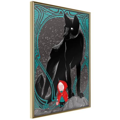 Affiche Murale Encadrée "bad Wolf" 40 X 60 Cm Doré