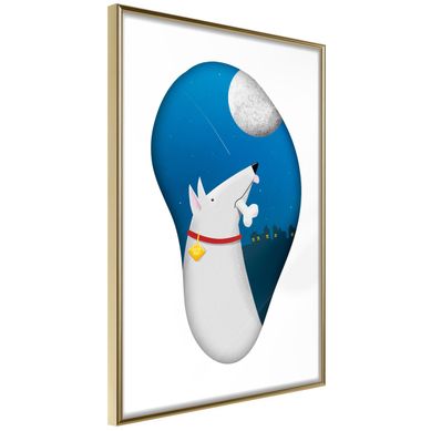 Affiche Murale Encadrée "lupine Nature" 21 X 30 Cm Doré