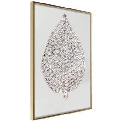 Affiche Murale Encadrée "leaf-shaped Pendant" 21 X 30 Cm Doré
