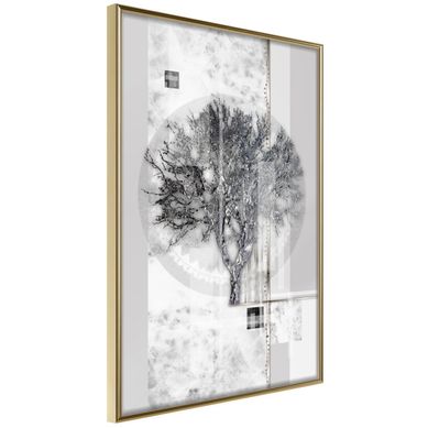 Affiche Murale Encadrée "sign Of Winter" 30 X 42 Cm Doré
