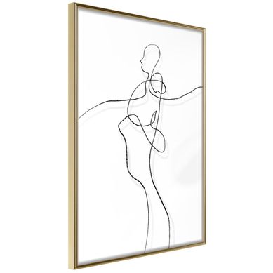 Affiche Murale Encadrée "entanglement" 40 X 60 Cm Doré