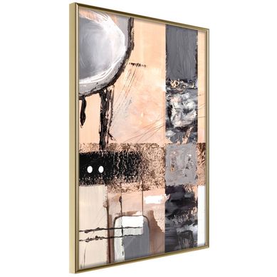 Affiche Murale Encadrée "organized Mess" 21 X 30 Cm Doré
