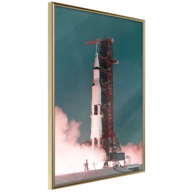 Affiche Murale Encadrée "launch Into The Unknown" 40 X 60 Cm Doré
