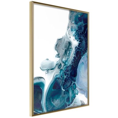 Affiche Murale Encadrée "acrylic Pouring I" 40 X 60 Cm Doré