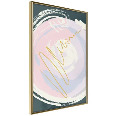 Affiche Murale Encadrée "candy Autograph" 21 X 30 Cm Doré