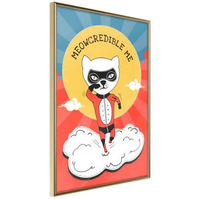 Affiche Murale Encadrée "costume Party" 21 X 30 Cm Doré