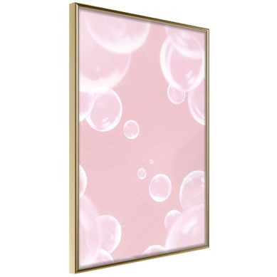 Affiche Murale Encadrée "bubble Pleasure" 21 X 30 Cm Doré