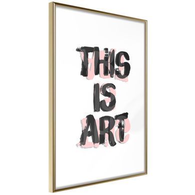 Affiche Murale Encadrée "art" 40 X 60 Cm Doré