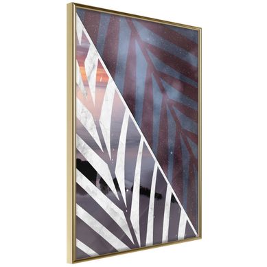 Affiche Murale Encadrée "day And Night In The Jungle" 30 X 42 Cm Doré