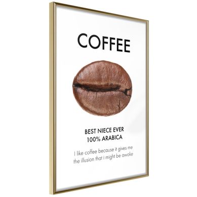 Affiche Murale Encadrée "coffee I" 40 X 60 Cm Doré