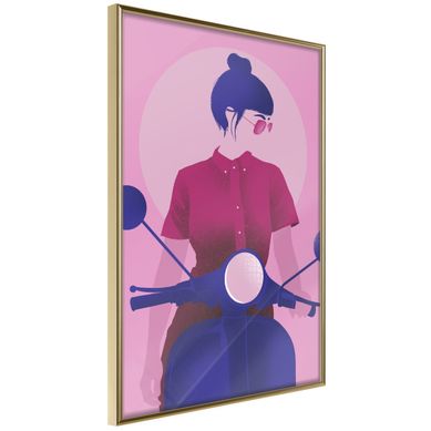 Affiche Murale Encadrée "independent Girl" 21 X 30 Cm Doré