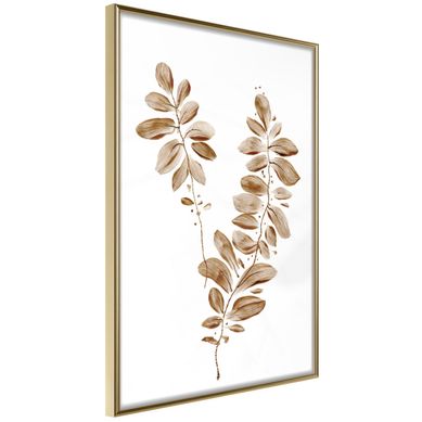 Affiche Murale Encadrée "botanical Watercolour" 21 X 30 Cm Doré