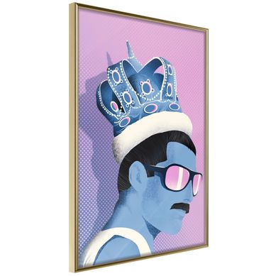 Affiche Murale Encadrée "king Of Music" 30 X 42 Cm Doré