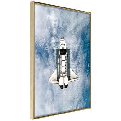 Affiche Murale Encadrée "shuttle Flight" 40 X 60 Cm Doré