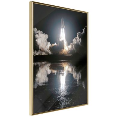 Affiche Murale Encadrée "into The Unknown" 40 X 60 Cm Doré