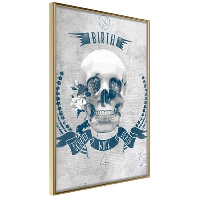 Affiche Murale Encadrée "short Story About Life" 40 X 60 Cm Doré