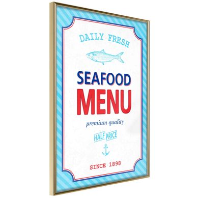 Affiche Murale Encadrée "daily Fresh" 21 X 30 Cm Doré