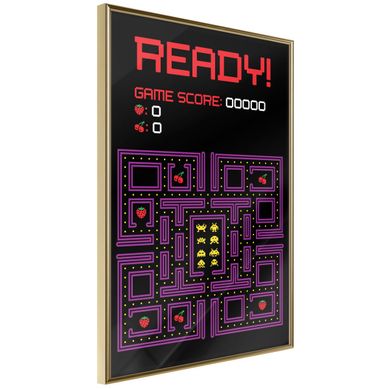Affiche Murale Encadrée "maze" 40 X 60 Cm Doré