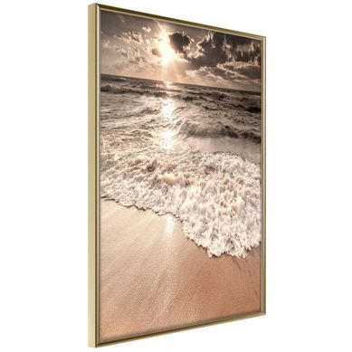 Affiche Murale Encadrée "beach Of Memories" 21 X 30 Cm Doré