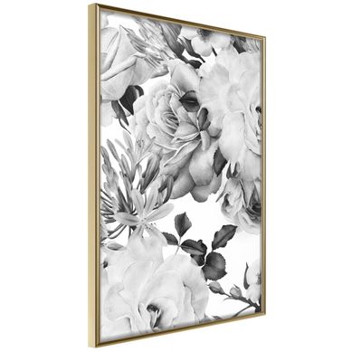 Affiche Murale Encadrée "black And White Nature" 40 X 60 Cm Doré